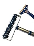 Green Home Stachelwalze 150 x 500 mm SET, Nagelroller, Igelwalze, Tapetenigel zum perforieren von Tapeten (Teleskop-Stachelroller + Farbschaber)
