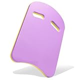 Schwimmbrett für Kinder und Erwachsene – Schwimmbrett aus EVA-Schaum mit sicheren Handlöchern, ideal für Schwimmübungen und Wassertraining (lila, U-förmig)