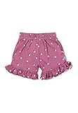 Sterntaler Badeshorts Blumen - Badehose Mädchen mit Volants - Schwimmhose Mädchen mit Kordel und UV Schutz 50+ - Badeshorts Kinder mit Windeleinsatz bis Größe 86/92 - purpur, 86
