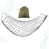 TOYANDONA Outdoor Hängematte Nylon Mesh Schlafnetz Dickes Robust Seilnetz Tragbar Leicht Für Camping Wandern Garten Mit Aufbewahrungstasche Army Grün