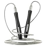 Mogold Profi Springseil für Boxen,Crossfit,300cm Verstellbar Seilspringen für Erwachsene Fitness ｜Hochwertigen Kugellagerkugeln,Rutschfester Metallgriff｜2 Seile in 2,0mm & 3,0mm