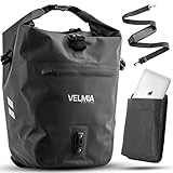VELMIA Fahrradtasche für Gepäckträger I mit praktischem Tragegriff I 100% Wasserdicht fahrradtasche gepäckträger, gepäckträgertasche, Fahrrad Taschen hinten