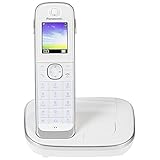 Panasonic KX-TGJ310GW Familien-Telefon ohne Anrufbeantworter (schnurloses Telefon, strahlungsarm, Anrufschutz, DECT Basisstation, Freisprechen) weiß