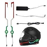 Motorradlichter für Nachtfahrten, Helmlampe, LED-Streifen, 3 Modi, Zubehör für Erwachsene, Herren, Motorräder, Fahrräder, Reiten, dunkle Bedingungen