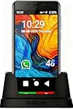 artfone 4G Senioren Smartphone丨Seniorenhandy丨5 Zoll Display丨Senioren Smartphone ohne Vertrag丨SOS-Taste & großer Schrift丨WhatsApp & WLAN丨13MP Kamera丨Android 12丨2800mAh Akku & Ladestation丨GPS - Schwarz