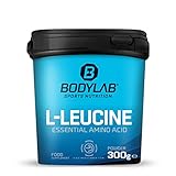 Bodylab24 L-Leucin Essential Amino Acid 300g, reines L-Leucin Pulver ohne weitere Zusätze, Pulversupplement für die Proteinversorgung, geschmacksneutral, ohne Zuckerzusatz, gluten- und laktosefrei