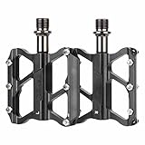 Generic Fahrradpedale,abgedichtete Lager,rutschfest Anti-Staub Pedale Fahrrad für Mountainbike, BMX, Rennrad Pedale,Black