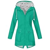 Regenjacke Damen Regenponcho Jacke Leichte Wasserdicht Regenjacken mit Kapuze Regenjacke Gefüttert Windbreaker Wanderjacke Grosse Grössen Outdoorjacke Übergangsjacke