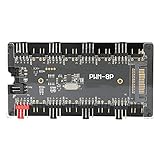 Case Lüfter Fernbediener PWM Argb Hub 8 Ports 5V 3Pin 4Pin mit Drahtloser Fernbedienung für PC -Kühlungslüfter -Motherboard -Synchronisation