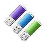 KOOTION USB Sticks 64GB USB 2.0 3er Pack Speicherstick 3 Stück Set Memory Sticks 64G USB-Flash-Laufwerk Bunt 3 STK Datenspeicher Stick USB Flash Drive Pendrive (Grün, Blau, Lila)