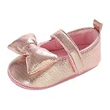 Babyschuhe und Mädchen Sportschuhe Flacher rutschfeste Hakenschlaufe einfarbige Schleife weich und bequem Sandalen Baby Mädchen (Pink, 22 Toddler)