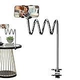 Handyhalterung für Bett, flexibler Langarm-Ständer, Überkopf-Telefonhalterung, für Tablet-Aufnahmen, Videoaufnahmen, faules Liegen, Sitzen, Schreibtisch, Wand, Couch, Auto, Kopfteil, Liegestuhl