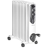 TROTEC Radiator Heizung TRH 21 E – Heizleistung 1000 W / 1500 W / 2500 W – Elektro Heizkörper, 11 Rippen, Raumgröße 30 m² / 75 m³