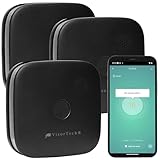 VisorTech 3er-Set kompakte WLAN-Design-Rauchwarnmelder mit weltweiter App, schw.