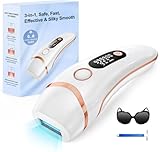 IPL Geräte Haarentfernung Laser für Männer und Frauen, 999,900 Lichtimpulse 3 Funktionen HR/SC/RA und 9 Energiestufen Schmerzlos Haarentfernung für Körper, Gesicht, Bikinibereich