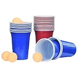 NQJIBUE Home Garden,Beer Pong Tisch Set 0,5L Kunststoff