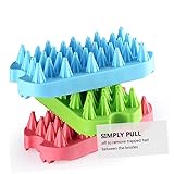 Toddmomy Haustier Bad Massage Bürste Shampoo Körperpflege Hund Entferner Hundepfotenreiniger tierhaar bürste tierhaarbürste reinigungsbürste Haustierkamm Tierhaarkamm weiches Gummi Blue