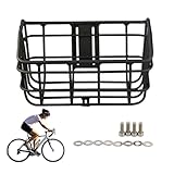Fahrrad-Frontkorb – Schnellverschluss-Metallaufbewahrungsregal, einfache Montage, Fahrrad-Lastenträger | stabiles Befestigungssystem für Einkäufe Pendeln, Outdoor-Abenteuer, Radsportzubehör, Herren