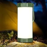 Glocusent Campinglampe Tragbar, 5000mAh Camping Lampe mit 5 Helligkeitsstufen & 3 Modi für 80 Std. Dauer - IP68 Wasserdicht, SOS Mode Notfallleuchte für Stromausfall, Wandern, Notfall, Ausfälle
