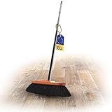 Novaliv Zimmerbesen mit Stiel stabil ROSSHAAR Mischung Besen weiche Borsten Schrankbesen 4 TLG Steckstiel Gemischtes Rosshaar Besen für Laminat und Parkett Rosshaarbesen Naturborsten Stubenbesen