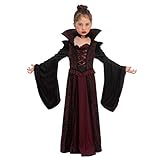 Spooktacular Creations Vampirin Kleid Kostüm für Mädchen Halloween-Dress Up, Halloween Süßes oder Saures, Rollenspiel, Karnevals-Cosplay