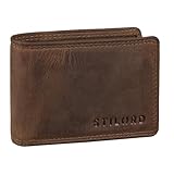 STILORD 'Jay' Mini Geldbörse Herren RFID Leder Brieftasche Vintage für Männer Kleiner Geldbeutel mit vielen Kartenfächern und NFC-Schutz in Geschenkbox, Farbe:mittel - braun