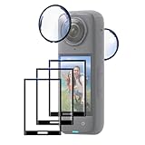 FiTSTILL Schutzset für Insta 360 X4, optisches Glas, Linsenschutz, 2 Stück + TPU-Displayschutzfolie, 3 Stück, Härtegrad 9H, kratzfest