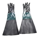 YobiLife Sandstrahlhandschuhe, 50 cm lang, mit PVC-Baumwolle gefüttert, Arbeitshandschuhe für intensive Arbeitsszenarien
