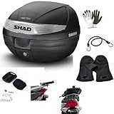 KOMPATIBEL MIT BIMOTA DB8 SP 1200 TOPCASE SHAD SH29 29LT Koffer 30X40X38CM Kofferraum FÜR 1 VOLLSTÄNDIGEN Helm+SCHLOSSSYSTEM-Verschluss+GEPÄCKTRÄGERPLATTE+MONTAGESATZ