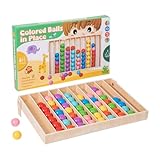 dewdat Farbensortier Sinnes Spielzeug, Farbenlernspiel Mit Bällen, Holzspielzeug Zur Intelligenzförderung, Für Mädchen Kindergarten Vorschule Geburtstag Weihnachten