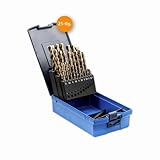 PFERD Spiralbohrer-Set INOX, 25-tlg. | Ø 1-13 mm, HSS-E Co5 N, DIN 338, 135° | 25203704 – für zähe und harte Werkstoffe