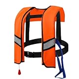 Automatische Schwimmweste Sicherheitsschnuckle Lebensweste for Wassersport (Orange)
