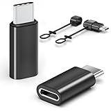 Zestiq Lightning auf USB C Adapter, 2 Stück Adapter Lightning auf USB-C für iPhone 16/16 Pro/16 Pro Max/16 Plus/iPhone 15/iPhone 15 Pro, Galaxy S24/S23, iPad, Nicht für Audio/OTG/Kopfhörer, schwarz