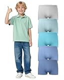 Channo Jungen Boxershorts Nahtlos Premium: Weiche Atmungsaktive Polyamid Unterhosen für Kinder Ideal für den Alltag 5er Pack (Sprenkel 12/14)