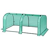 WOLTU Foliengewächshaus, Gewächshaus wasserdicht, Tomatengewächshaus wetterfest, PE Gitterfolie, Mehrzwecktreibhaus Pflanzenhaus für Garten Balkon, 130 x 60 x 50 cm, Grün