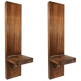 BESPORTBLE Vintage Holz Wandkerzenhalter Rustikaler Holz kerzenhalter zur Wandmontage Dekorativer Kerzenständer für Hochzeit Festival und Nostalgische Wohnraumgestaltung