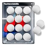 TK Gruppe Timo Klingler 12x Tischtennisbälle Ball Bälle weiß Set Tischtennisball 40 mm Ping Pong für Training & Wettkampf - Tischtennis Indoor & Outdoor