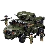 Tarcury Typhoon-VDVS Gepanzertes Auto Bausatz - Militärisches Armee Set mit 4 Spielzeugsoldaten - 519 PCS Modell für Kinder und Erwachsene