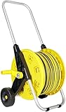 Ausziehbarer Gartenschlauchwagen mit 2 Rädern – tragbarer Metall-Schlauchhalter für Rasen, Hof, Bauernhof und Terrasse, 60 m Kapazität Wasserschlauch-Aufbewahrungslösung