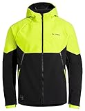 VAUDE Softshell Fahrradjacke Herren Qimsa – Wasserdichte & atmungsaktive Softshelljacke Herren, reflektierende Details, ideal fürs Radfahren im Herbst & Winter - in Gelb, Größe: XL