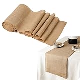 Jute Tischläufer für Tisch,30cmx10m Jute Tischläufer,Juteband Tischband,Tischläufers Leinen,Natur Juteband Tischläufers Meterware,für Hochzeit,Garten-Tischdecke,Party,Rustikale Tisch