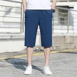 CLSDRZC Men's Casual Beach Shorts Workout Shorts Lightweight Gym Athletic Shorts Blue Summer Basketball Casual Shorts