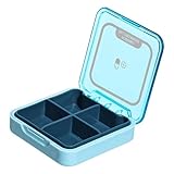 Reise-Pill-Organisator – Reise-Pillen-Aufbewahrung | Pillen zum Tragen | tägliche Pillenbox, Medikamenten-Organizer mit Fach,