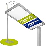 INNOVATE LED Stehlampe dimmbar Silber/Grau Deckenfluter & Leselampe [7500 Lm UGR  19 80W] Stehlampe Wohnzimmer Lampe Büro I Wohnzimmerlampe Deckenfluter LED Dimmbar Bürolampe I Lampe Wohnzimmer