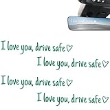 4pcs i Love You Drive Safe Aufkleber,ich Liebe Dich–spiegelaufkleber für sicheres Fahren,i Love You Drive Safe“-Buchstaben-Design-Etiketten-Emblem,Auto Aufkleber Spiegel außen ich Liebe Dich,-G||4PCS