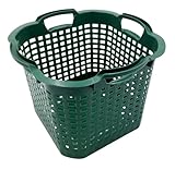 Erntekorb Garten Gartenkorb 54x54x32cm groß made in Germany Korb Ernte Obstkorb Gemüsekorb Körbe stapelbar Kartoffelkorb Universalkorb atmungsaktiv Gitterkorb Kunststoff grün (50 L)