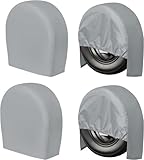 4 Stück Reifenabdeckung, Reifenabdeckung Auto für Gesamtrad Durchmesser 61-66 cm UV wasserdichte Reifenabdeckungen Ersatzradabdeckungen Ersatzradabdeckungen für Fahrzeug, SUV, Van, MPV