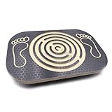BJNCDIO Balance Board Holz für Kinder und Erwachsene, Wackelbrett Gleichgewichtstrainer, Board für Yoga und Übung, Balancierbrett mit integrierten Kugellabyrinth für Interaktive Familienspiele