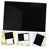jojofuny Magnetische Ordner Notizbuch Arbeitsordner Organizer Interview Juristische Dokumente Organizer Ordner A4 Dokumentenordner Büroordner Portfolio Ordner Pu ​​Schwarz