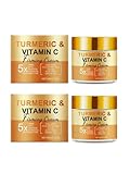 Straffende Kurkuma-Creme mit Vitamin C, natürliche Kurkuma-Feuchtigkeitscreme für das Gesicht, reduziert Mattheit und gleicht den Hautton aus, für alle Hauttypen